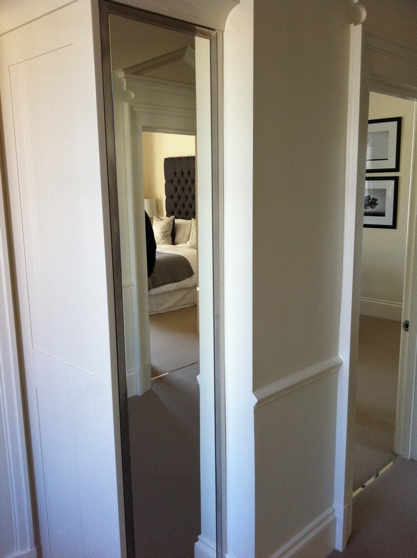 Full-length wardrobe mirror fitted in Crouch End home